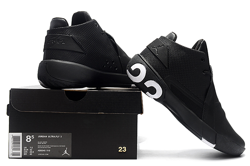 Jordan UltryFly 3 Black White Shoes - Click Image to Close